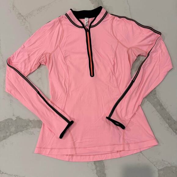 Lululemon Run Rise Shine Long Sleeve Half Zip Pull Over Jacket Coral Women's 8 - Picture 1 of 9